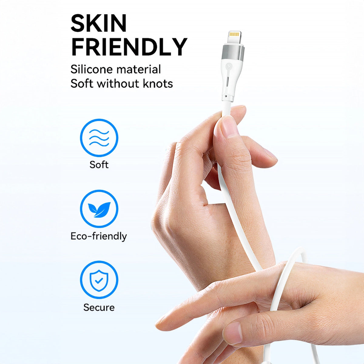 Кабел за данни и зареждане USB-C - Lightning WZK WSTCL1, 27W, 1m, Бял