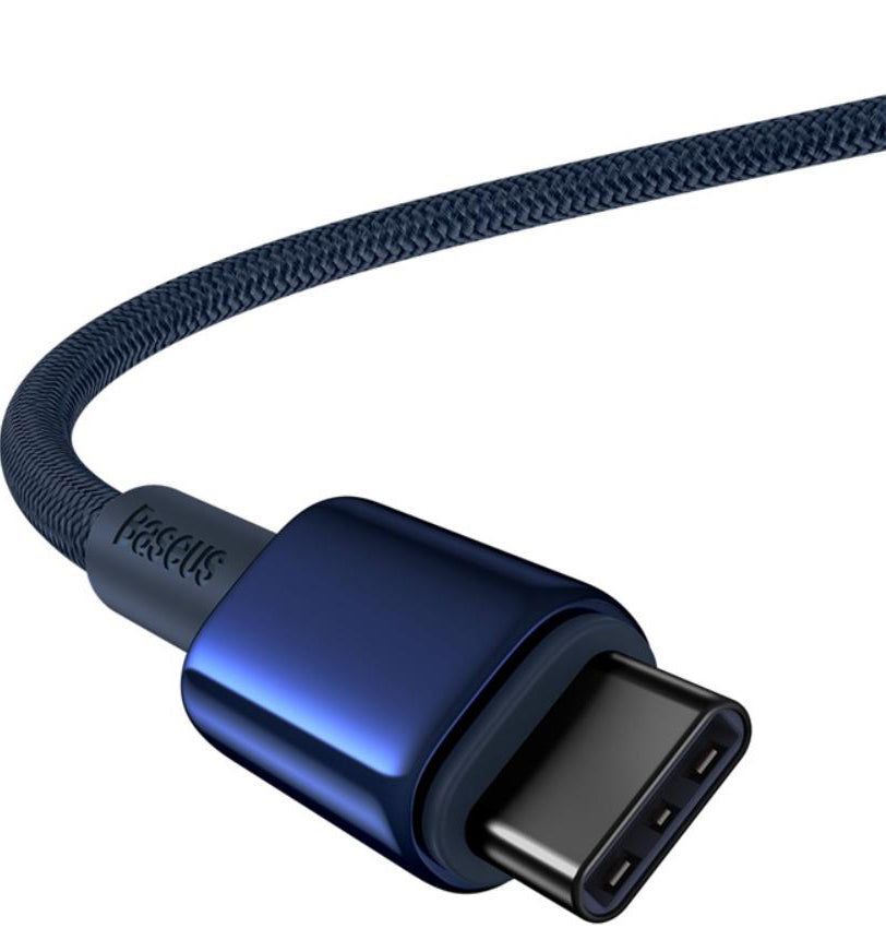 Кабел за данни и зареждане USB-C - USB-C Baseus Tungsten Gold, 100W, 1m, Тъмносин P10319800321-03