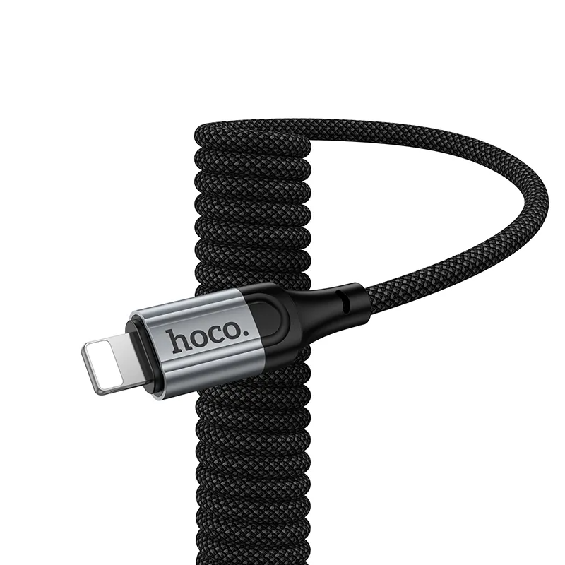 Кабел за данни и зареждане USB-A - Lightning HOCO X121, 27W, 1.5m, Черен