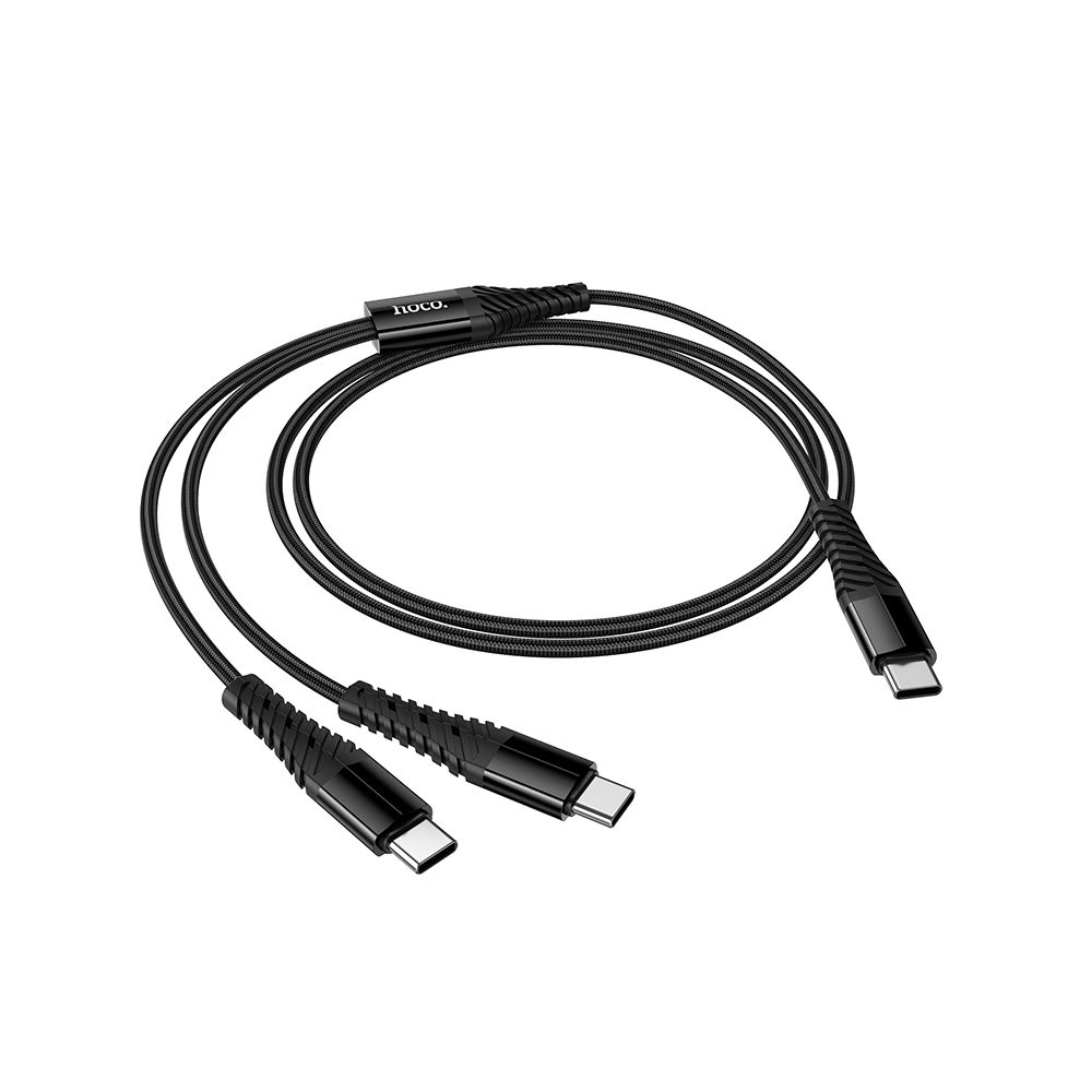 Кабел за зареждане USB-C - 2 x USB-C HOCO X123, 10W, 1m, Черен
