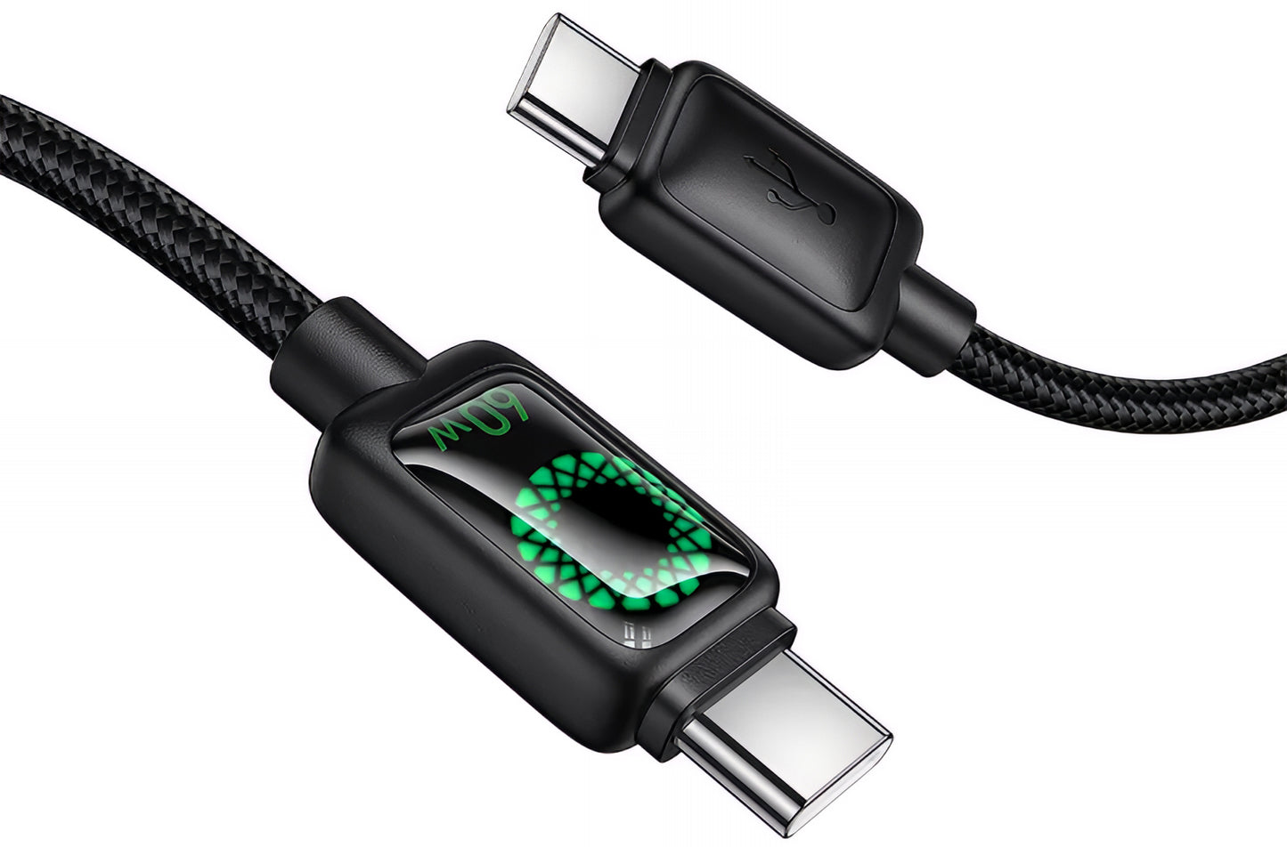 Кабел за данни и зареждане USB-C - USB-C HOCO U146, 60W, 1.2m, Черен