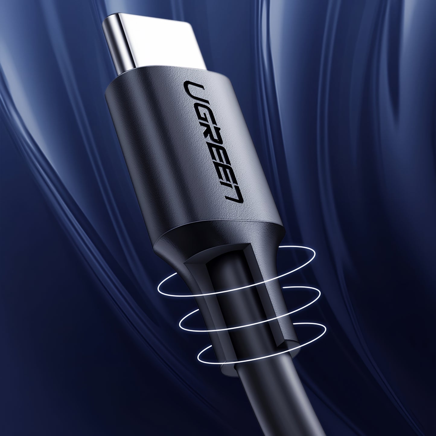 Кабел за данни и зареждане USB-C - USB-C UGREEN US286, 60W, 3m, Черен