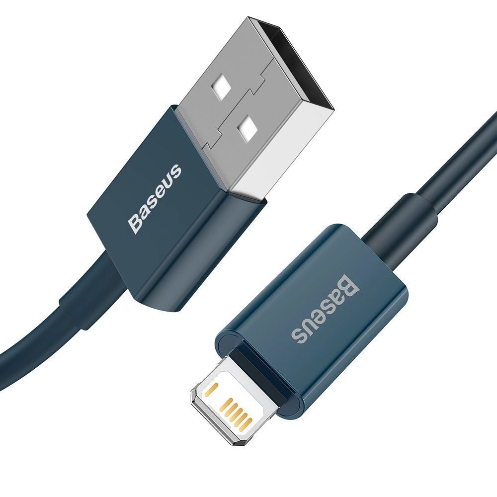 Кабел за данни и зареждане USB-A - Lightning Baseus Superior Series, 20W, 1 м, син CALYS-A03