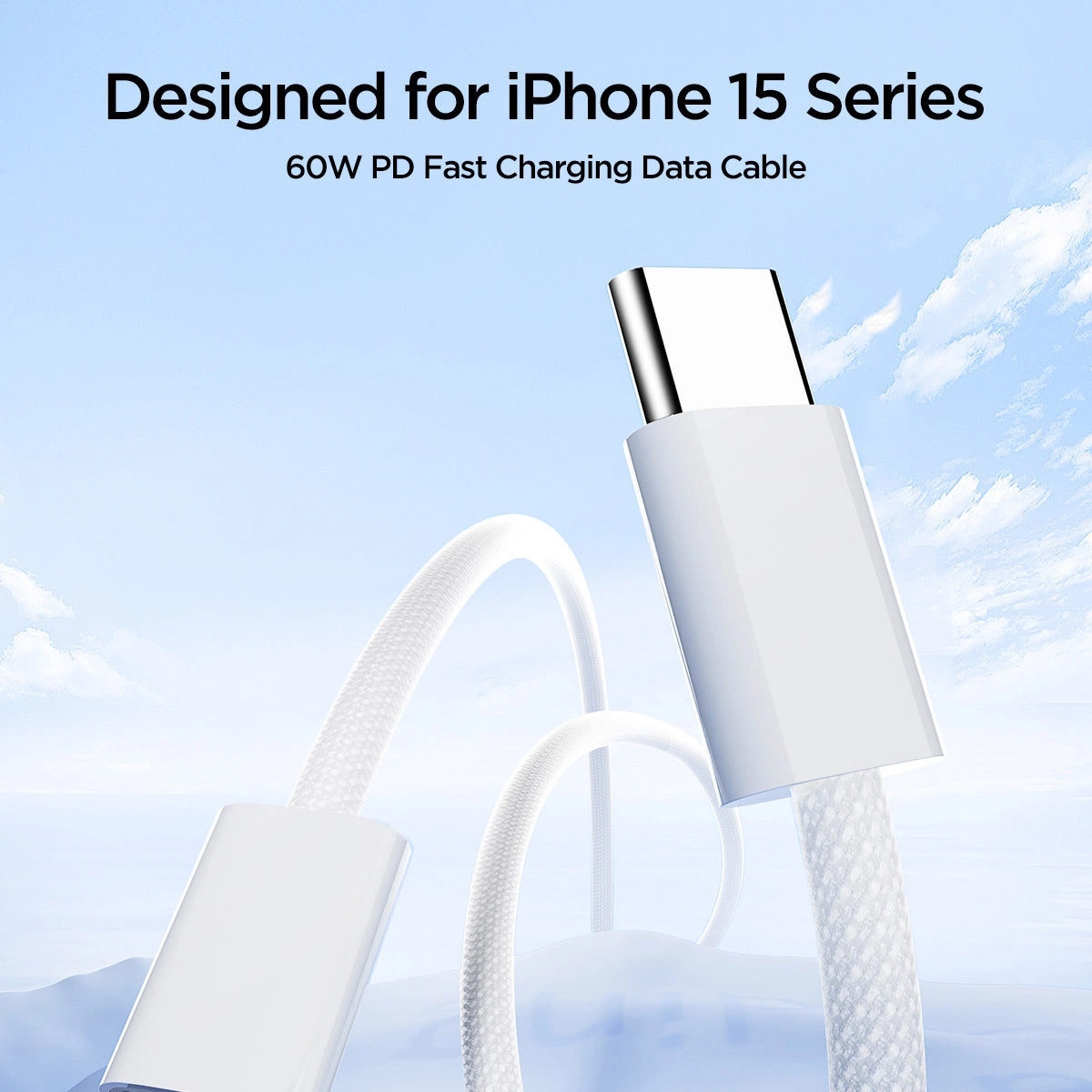 USB-C кабел за данни и зареждане - USB-C Joyroom S-A45, 60W, 1m, бял