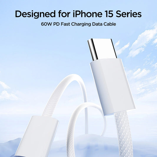 USB-C кабел за данни и зареждане - USB-C Joyroom S-A45, 60W, 1m, бял
