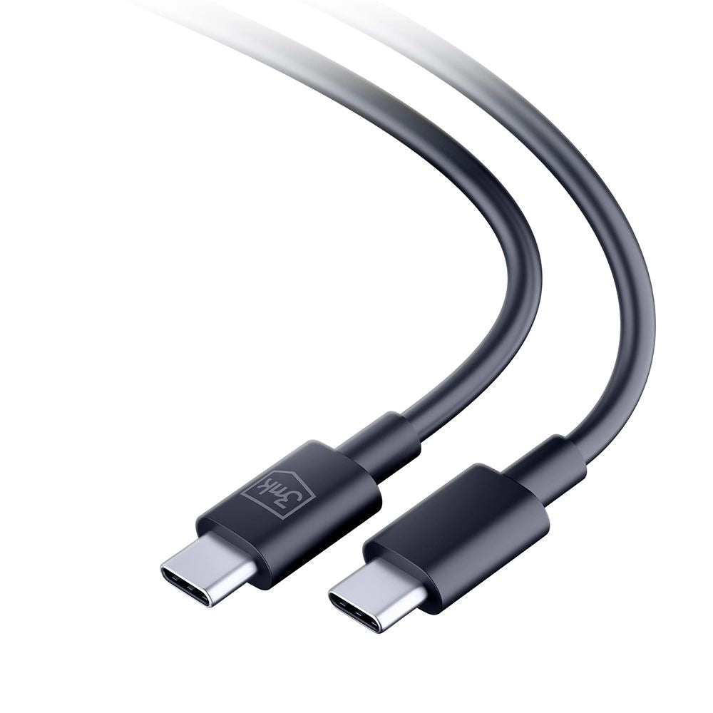 Кабел за данни и зареждане USB-C - USB-C 3MK Hyper, 100W, 1.2m, Черен