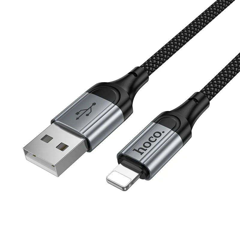 Кабел за данни и зареждане USB-A - Lightning HOCO X121, 27W, 1.5m, Черен