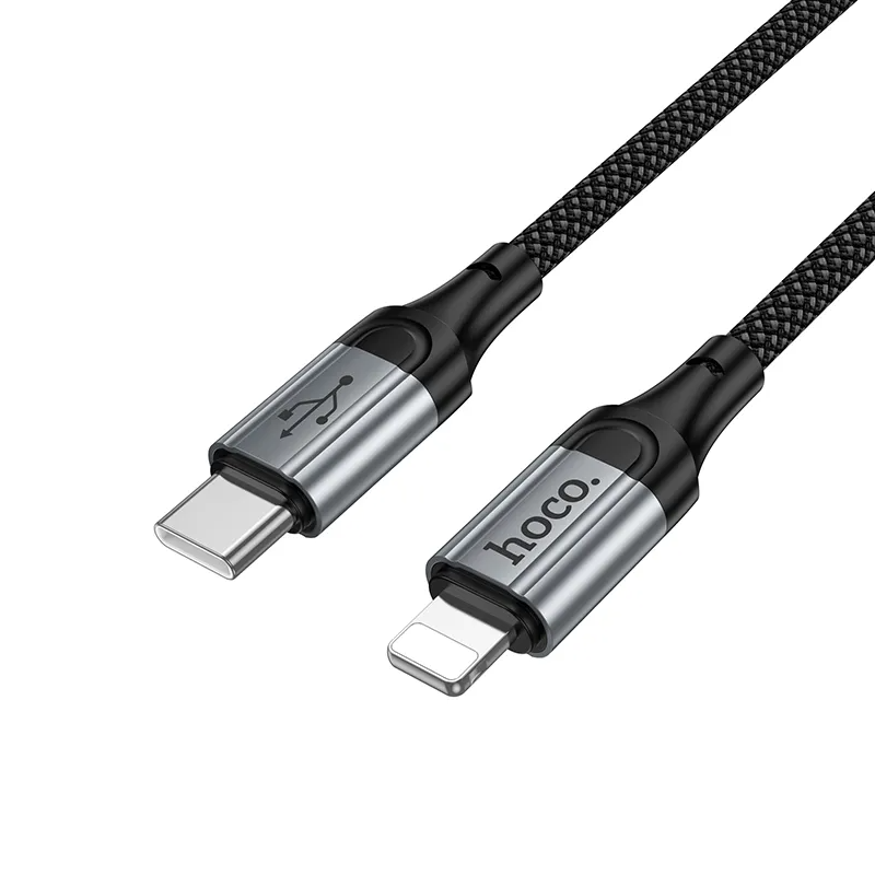 Кабел за данни и зареждане USB-C - Lightning HOCO X121, 27W, 1.5m, Черен