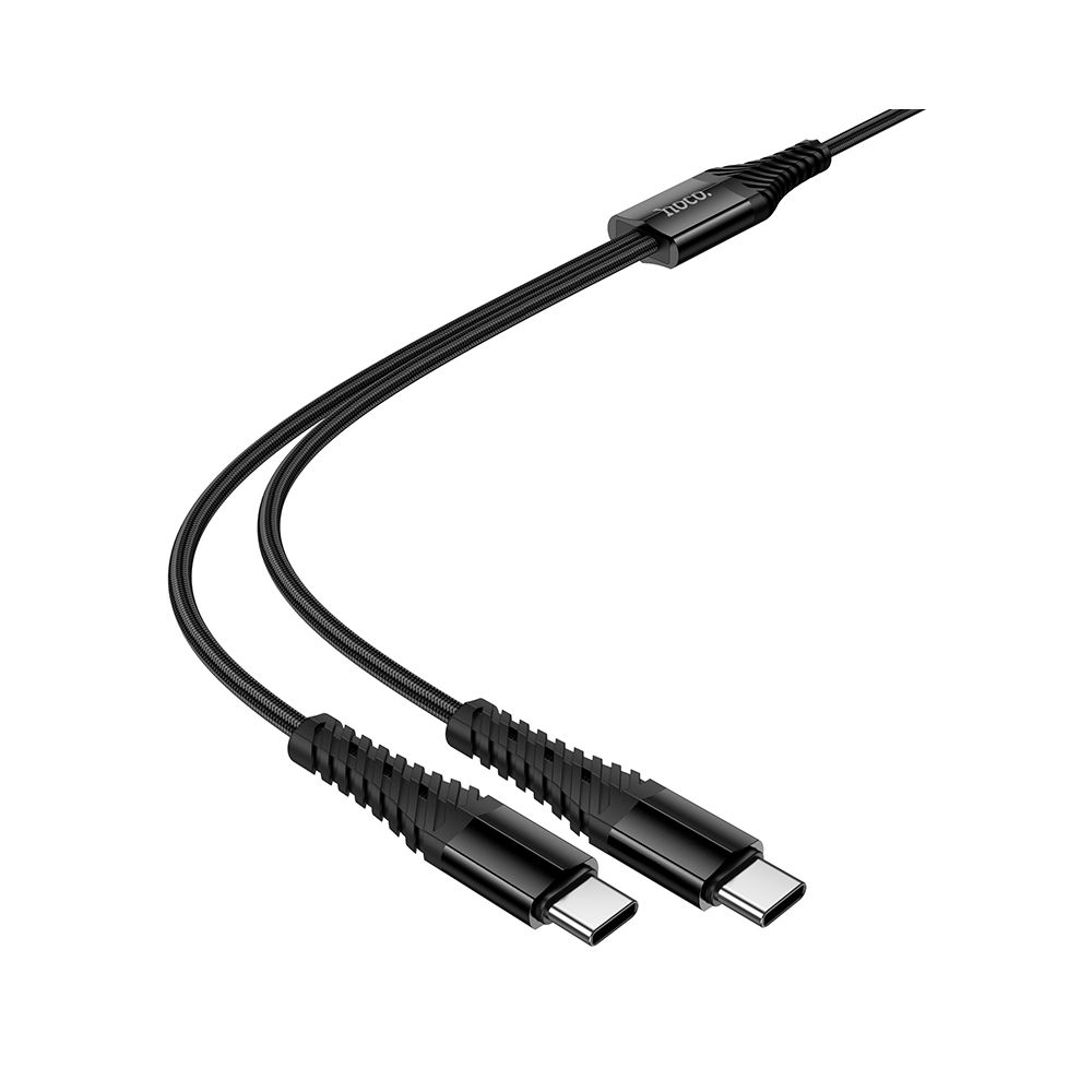 Кабел за зареждане USB-C - 2 x USB-C HOCO X123, 10W, 1m, Черен