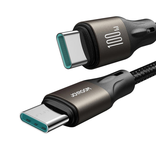 Кабел за данни и зареждане USB-C - USB-C Joyroom S-A25 Light-Speed, 100W, 1.2m, Черен