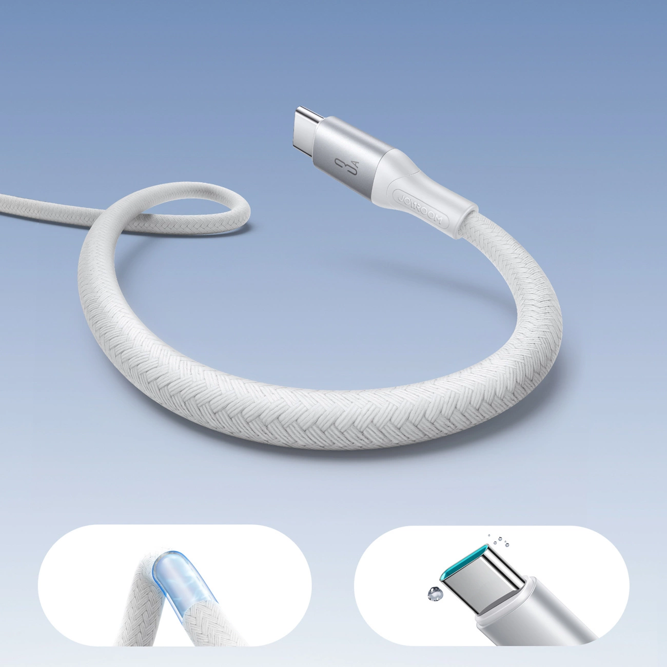 Кабел за данни и зареждане USB-A - USB-C Joyroom S-A28 Flash, 18W, 1m, Бял
