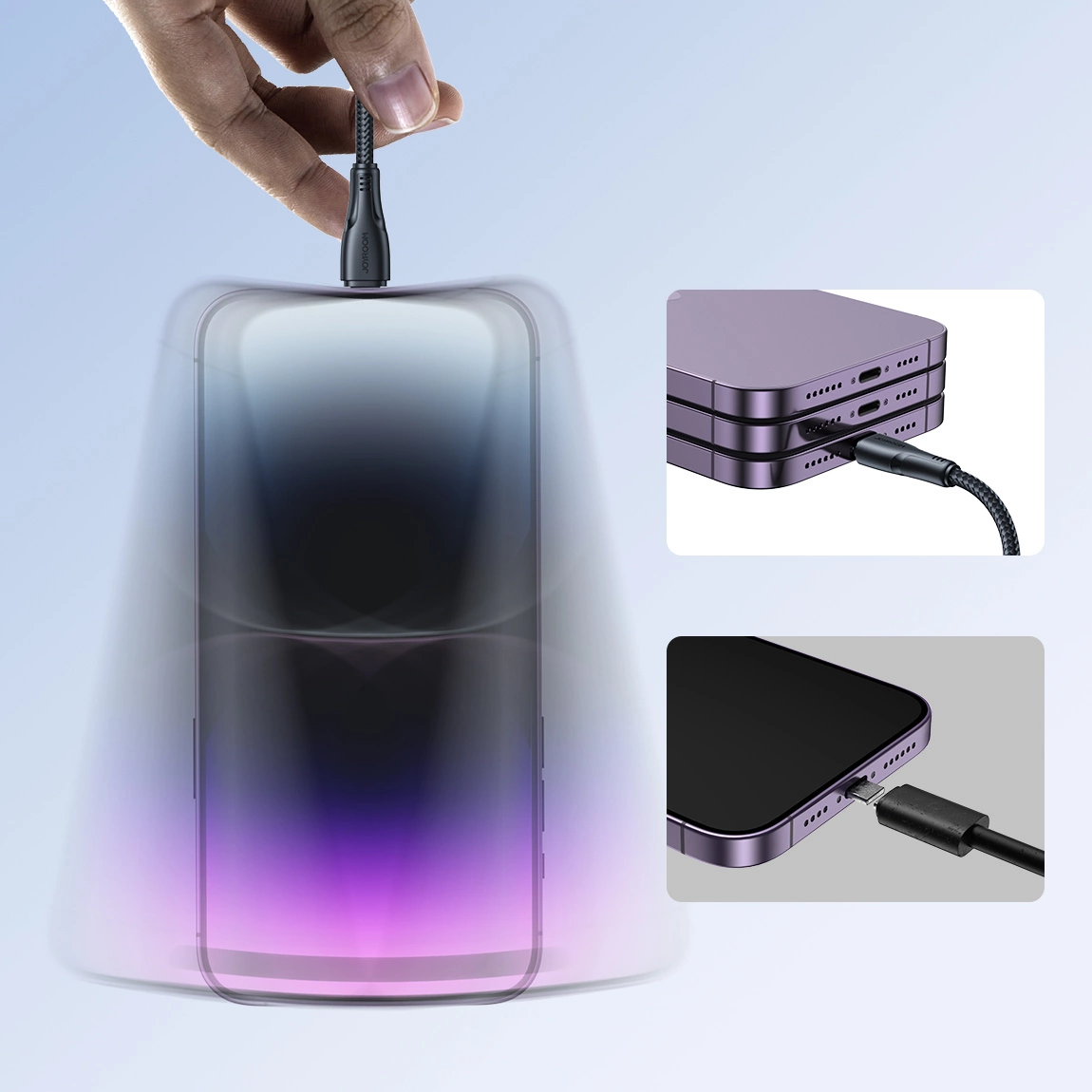 Кабел за данни и зареждане USB-A - Lightning Joyroom S-A11, 18W, 1.2m, Черен