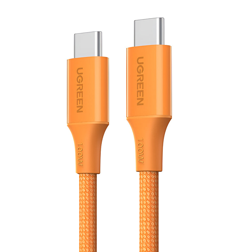 Кабел за данни и зареждане USB-C - USB-C UGREEN L502, 100W, 1м, Оранжев