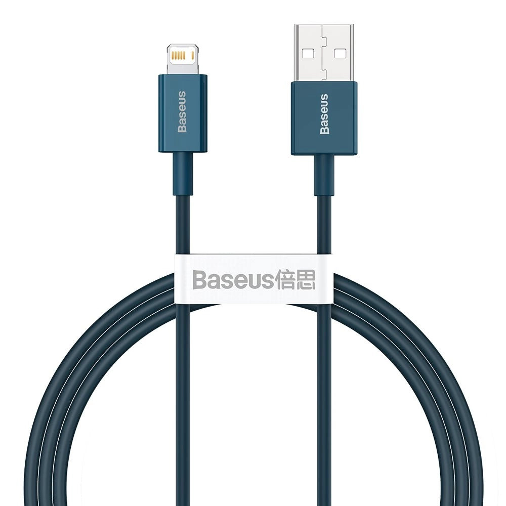 Кабел за данни и зареждане USB-A - Lightning Baseus Superior Series, 20W, 1 м, син CALYS-A03