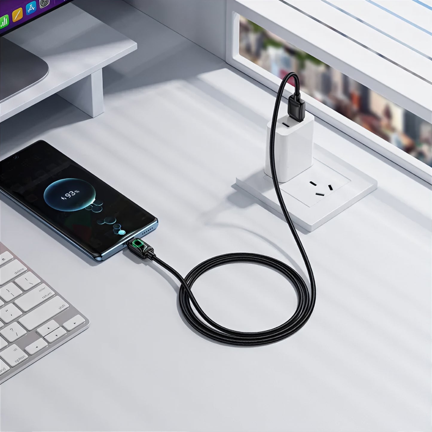 Кабел за данни и зареждане USB-A - USB-C HOCO U146, 36W, 1.2m, Черен