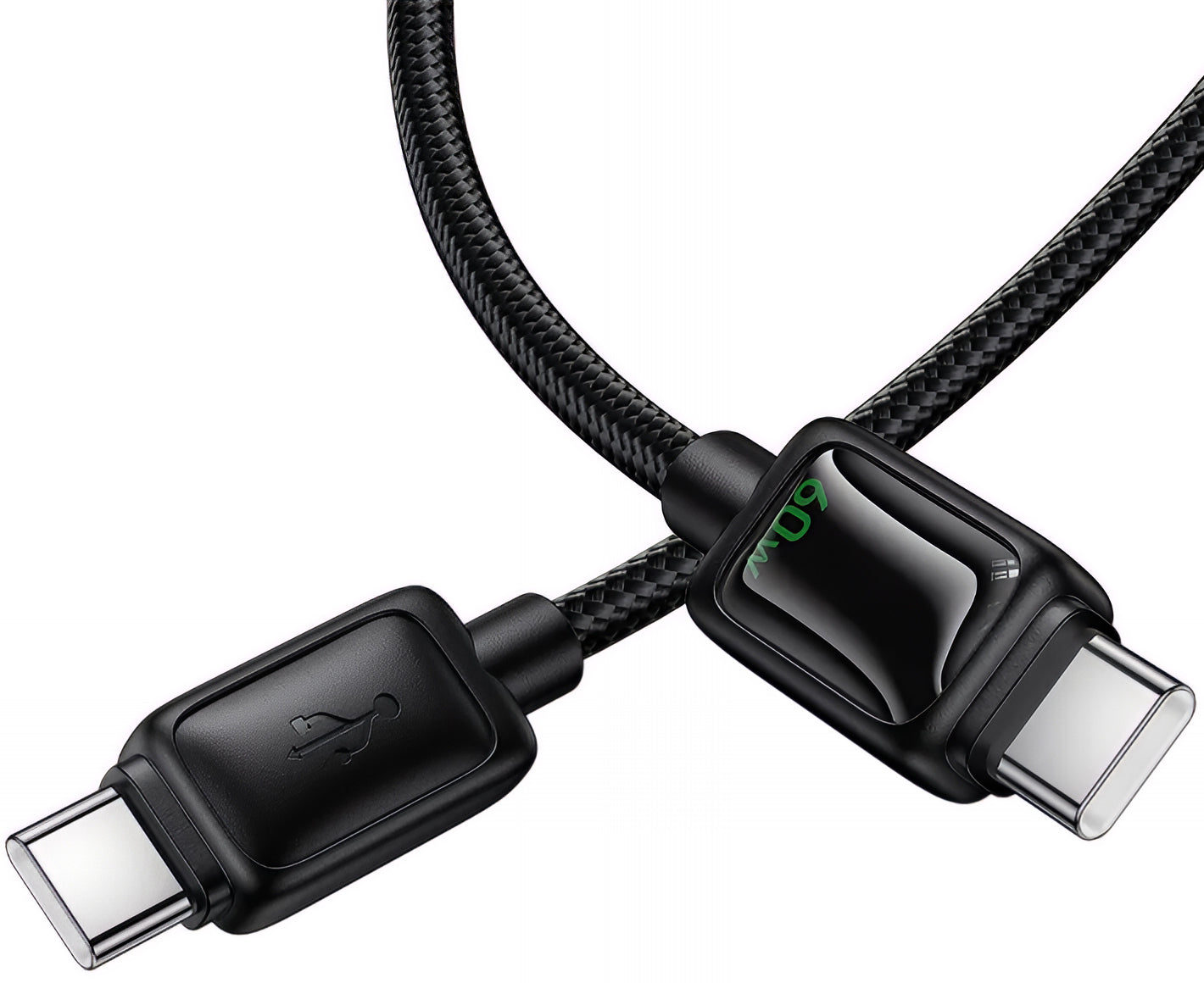 Кабел за данни и зареждане USB-C - USB-C HOCO U146, 60W, 1.2m, Черен