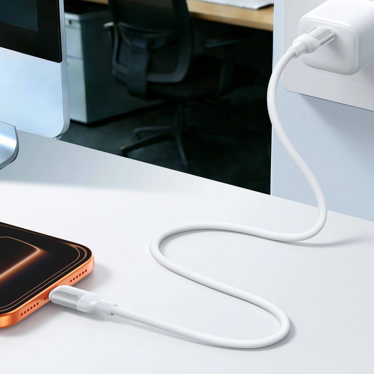 Кабел за данни и зареждане USB-A - USB-C Joyroom S-A62 Lively, 18W, 1.2м, бял