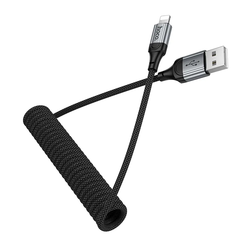 Кабел за данни и зареждане USB-A - Lightning HOCO X121, 27W, 1.5m, Черен