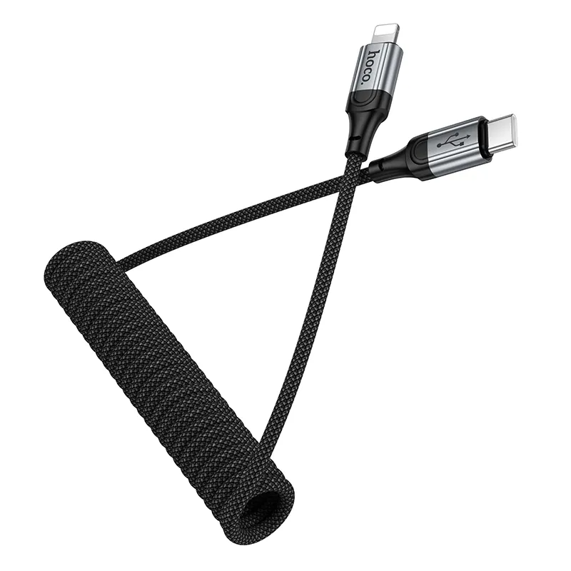 Кабел за данни и зареждане USB-C - Lightning HOCO X121, 27W, 1.5m, Черен