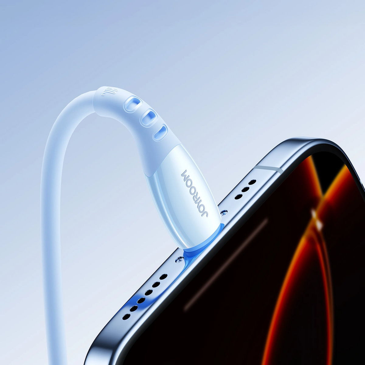 Кабел за данни и зареждане USB-C - Lightning Joyroom S-A59 Vibrant, 30W, 1.2m, Син