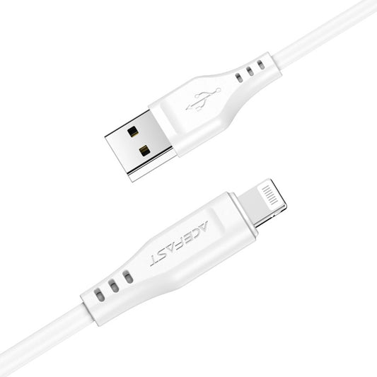 Кабел за данни и зареждане USB-A - Lightning Acefast C3-02, 18W, 1.2m, Бял