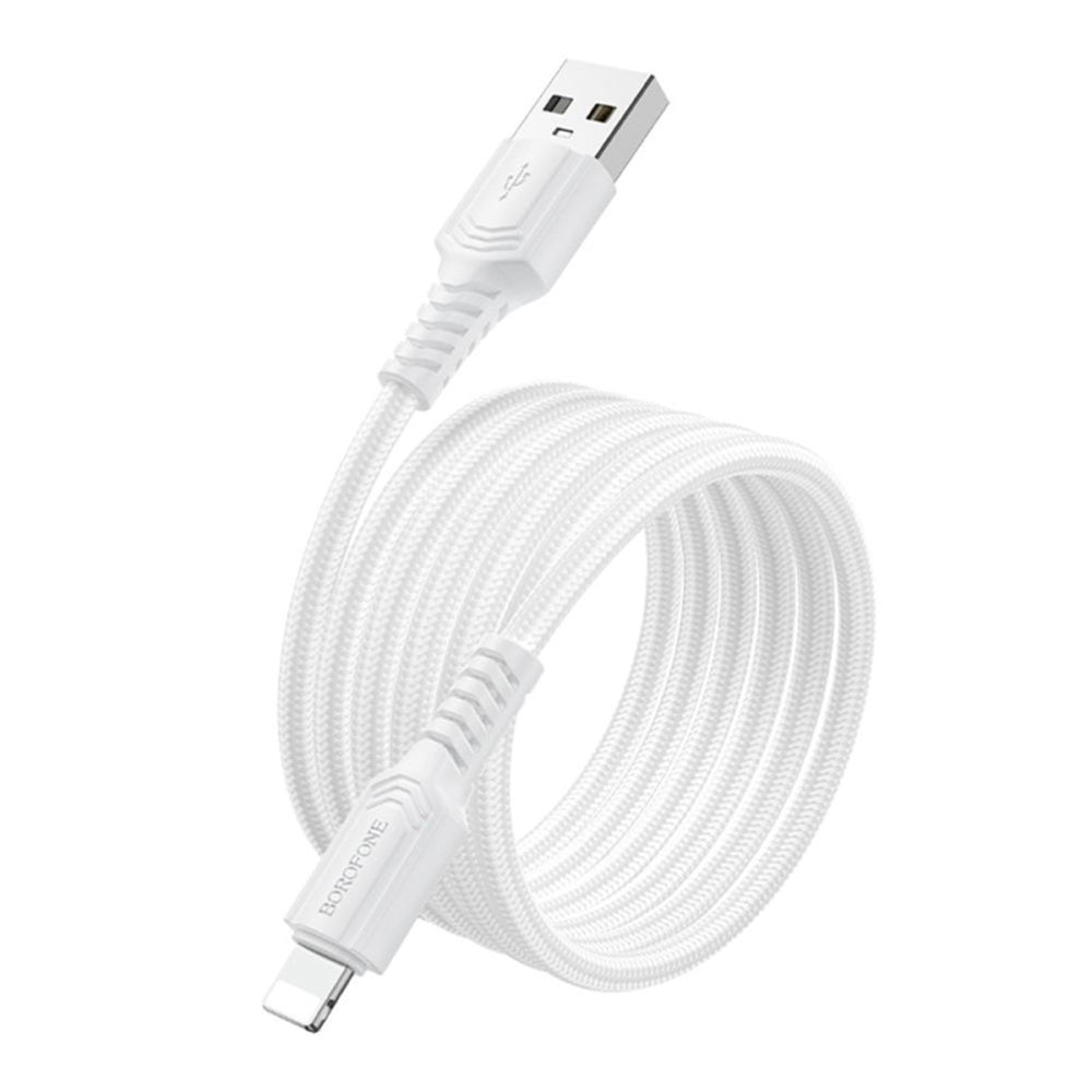 Кабел за данни и зареждане USB-A - Lightning Borofone BX116 Certain, 18W, 1m, Черен