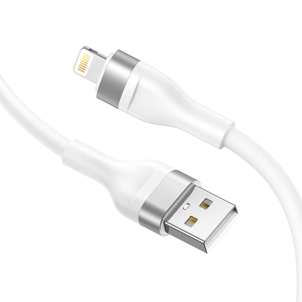 Кабел за данни и зареждане USB-A - Lightning Lito LD02L, 18W, 1.2m, Бял