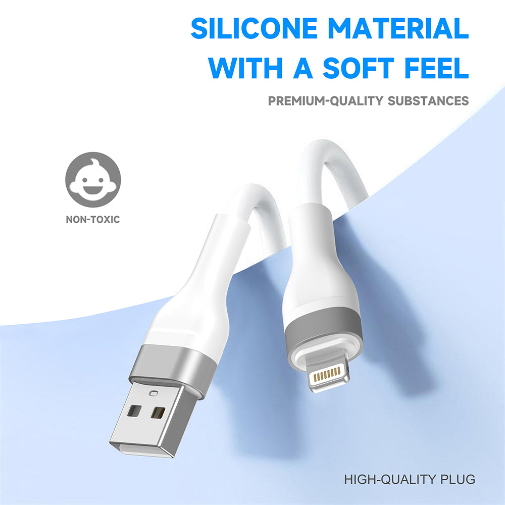Кабел за данни и зареждане USB-A - Lightning Lito LD02L, 18W, 1.2m, Бял