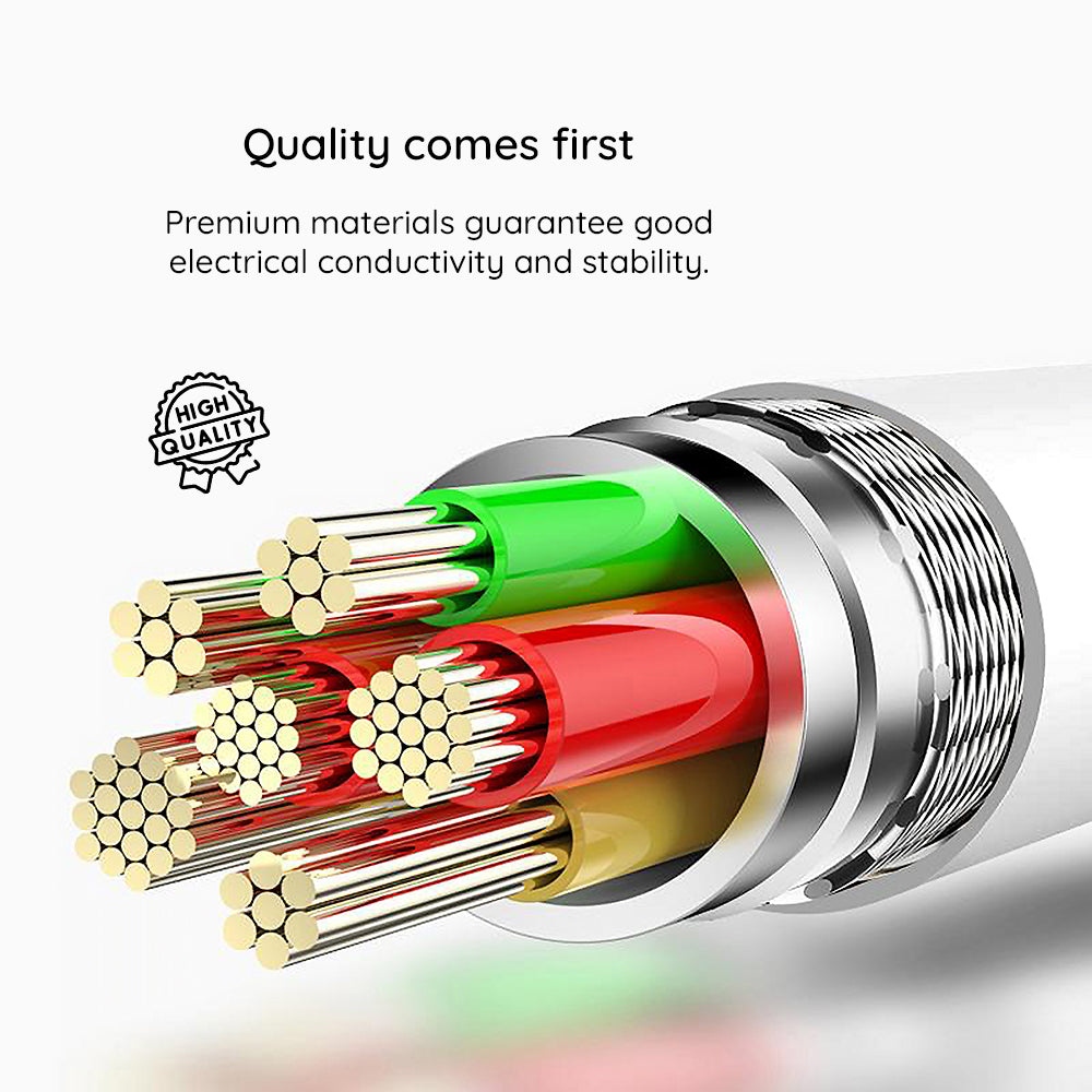 Кабел за данни и зареждане USB-A - Lightning Lito LD03L, 18W, 1m, Бял