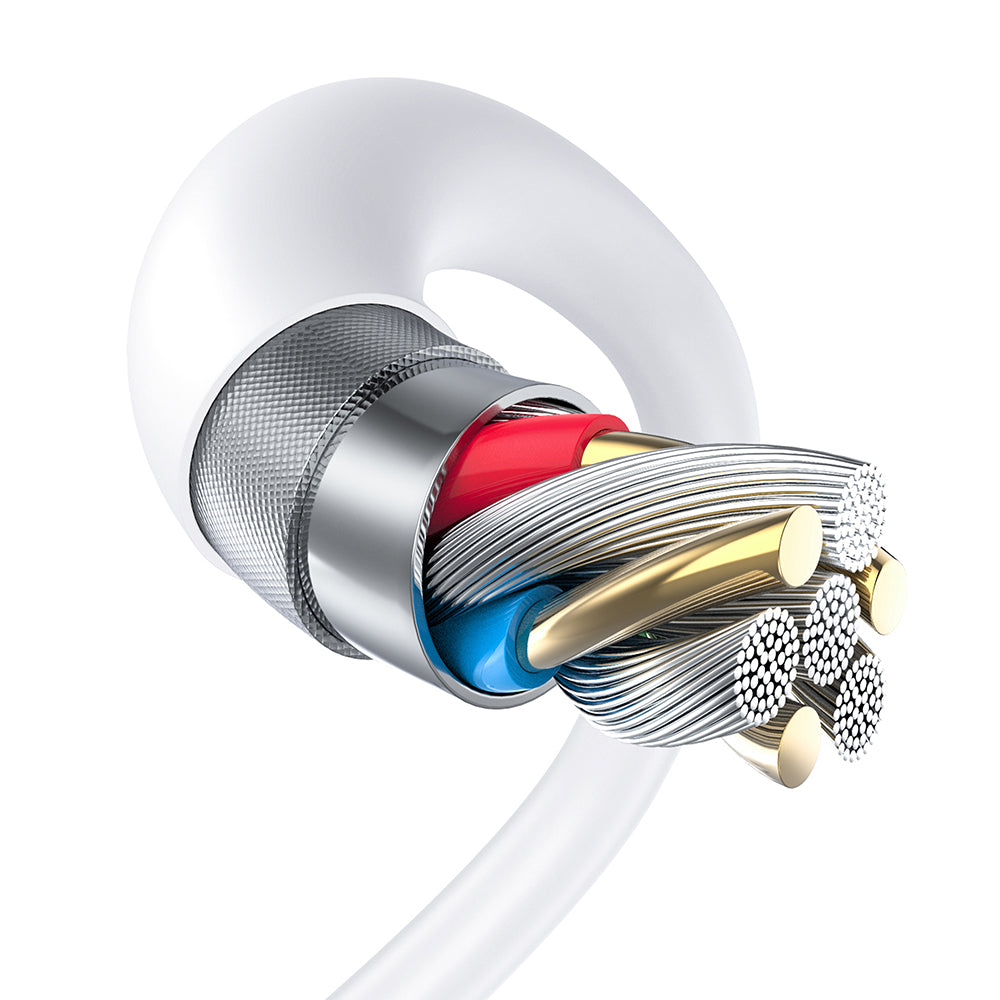 Кабел за данни и зареждане USB-A - Lightning Lito LD06L, 18W, 1m, Бял