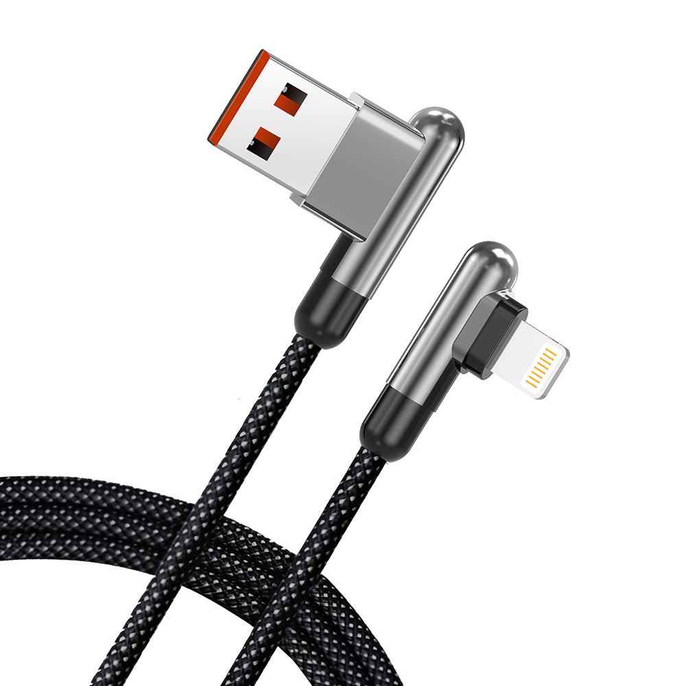 Кабел за данни и зареждане USB-A - Lightning Lito LD13L, 18W, 1m, Черен