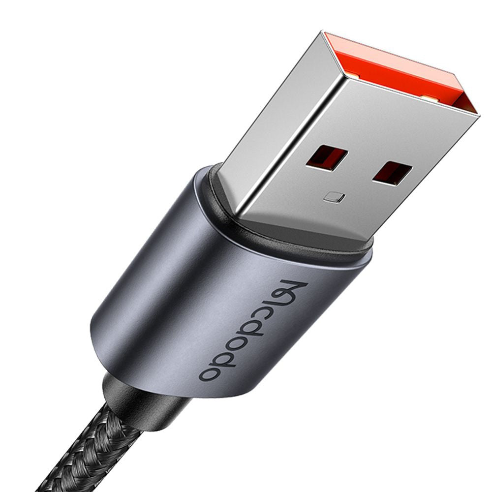 Кабел за данни и зареждане USB-A - Lightning McDodo CA-6490 Display, 18W, 1.2m, Черен