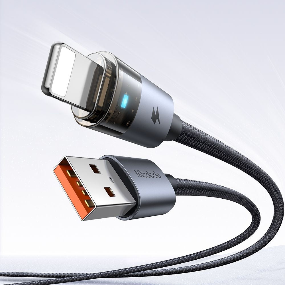 Кабел за данни и зареждане USB-A - Lightning McDodo CA-6910, 18W, 1.2m, Черен