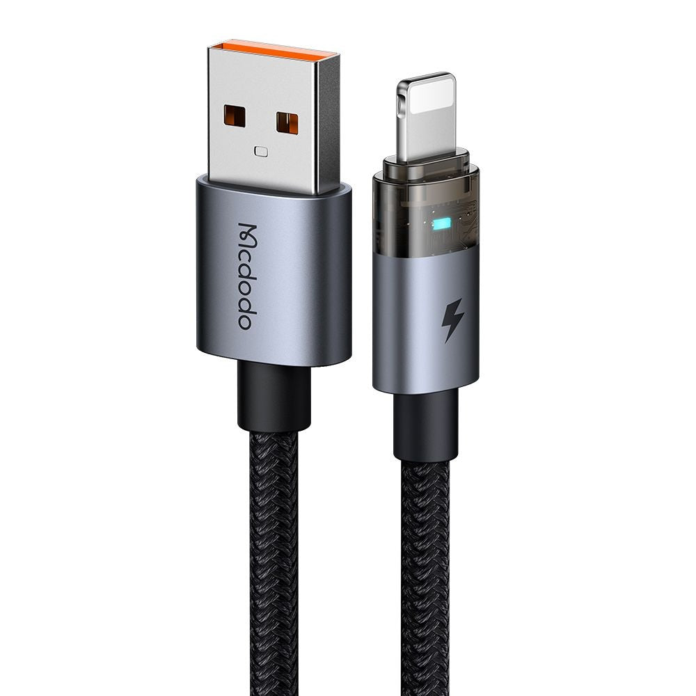 Кабел за данни и зареждане USB-A - Lightning McDodo CA-6910, 18W, 1.2m, Черен
