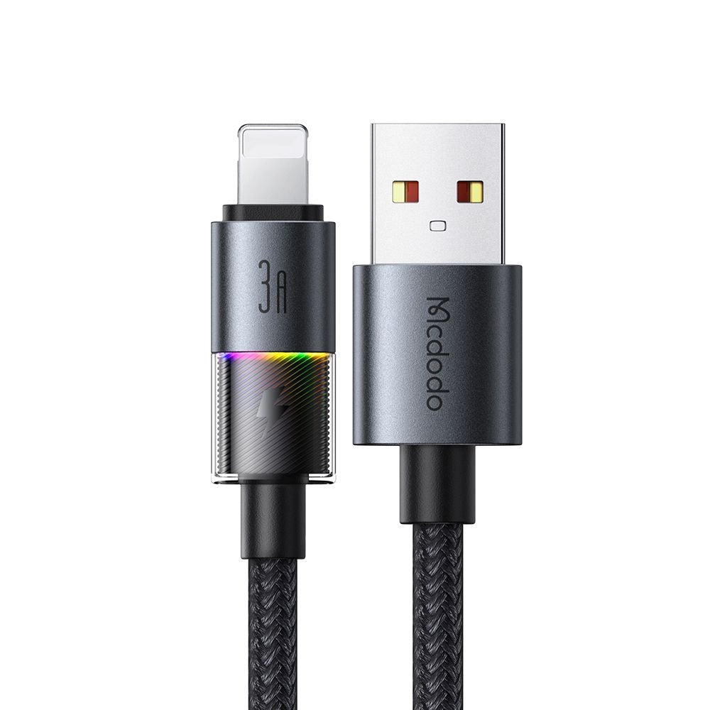 Кабел за данни и зареждане USB-A - Lightning McDodo CA-8170 Colorful, 18W, 1.2m, Черен