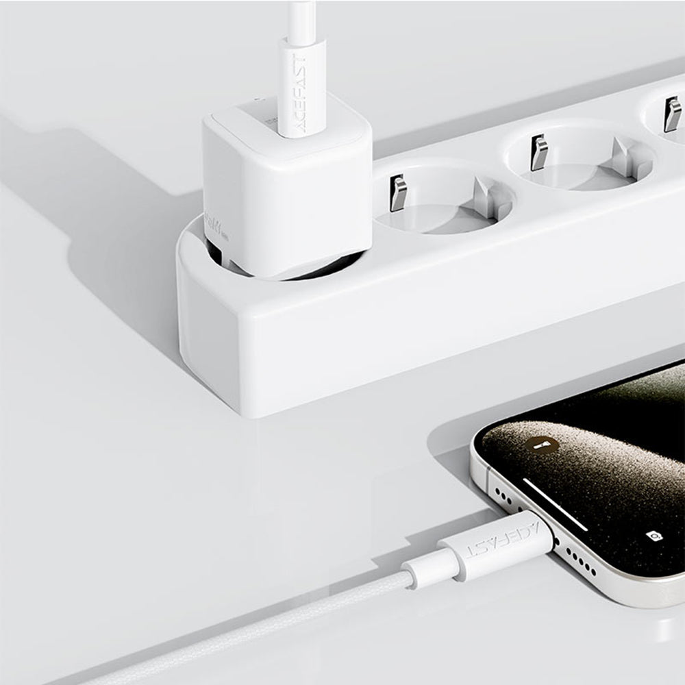 Кабел за данни и зареждане USB-A - USB-C Acefast C18-04, 18W, 1.2m, Бял