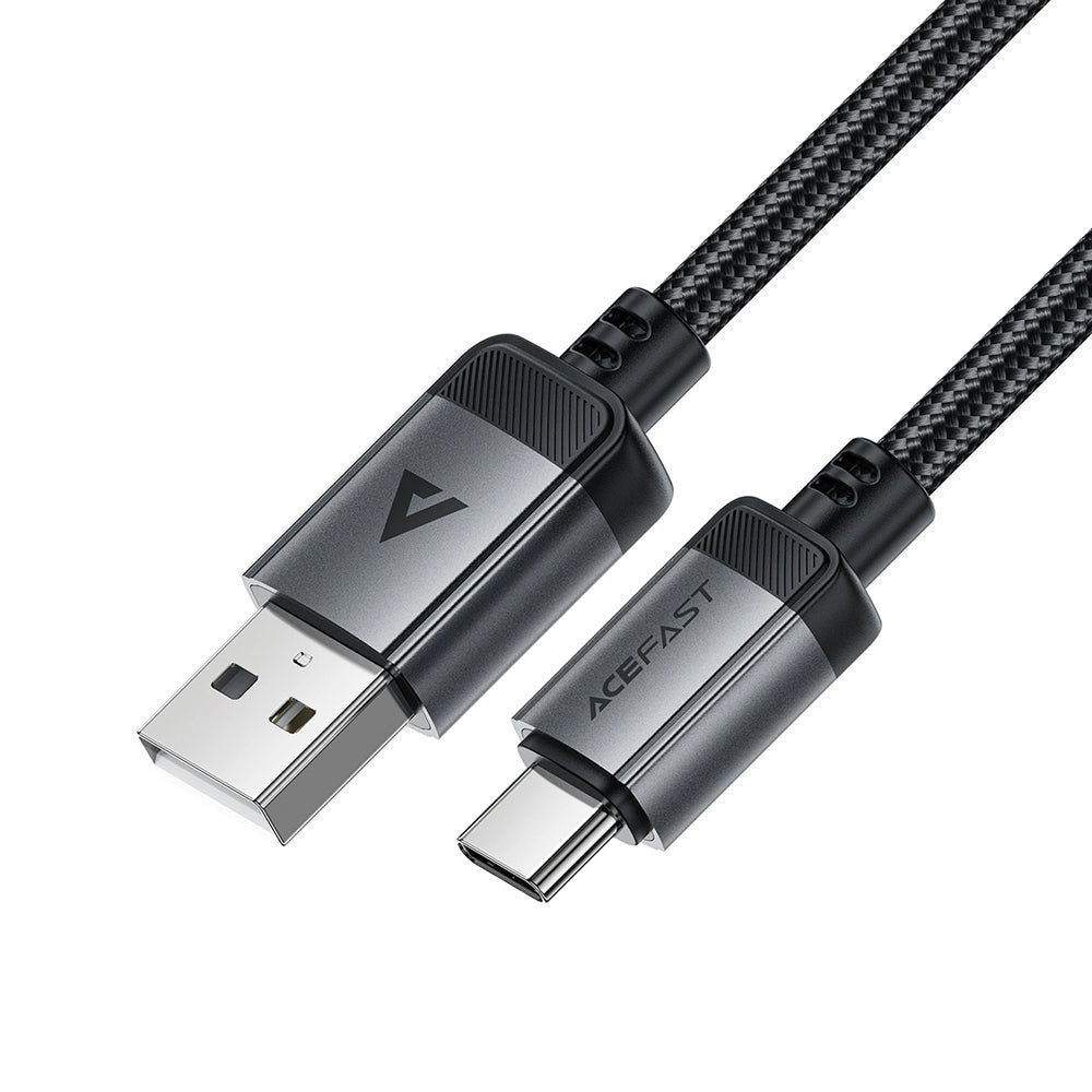 Кабел за данни и зареждане USB-A - USB-C Acefast C20-04, 18W, 1.2m, Черен