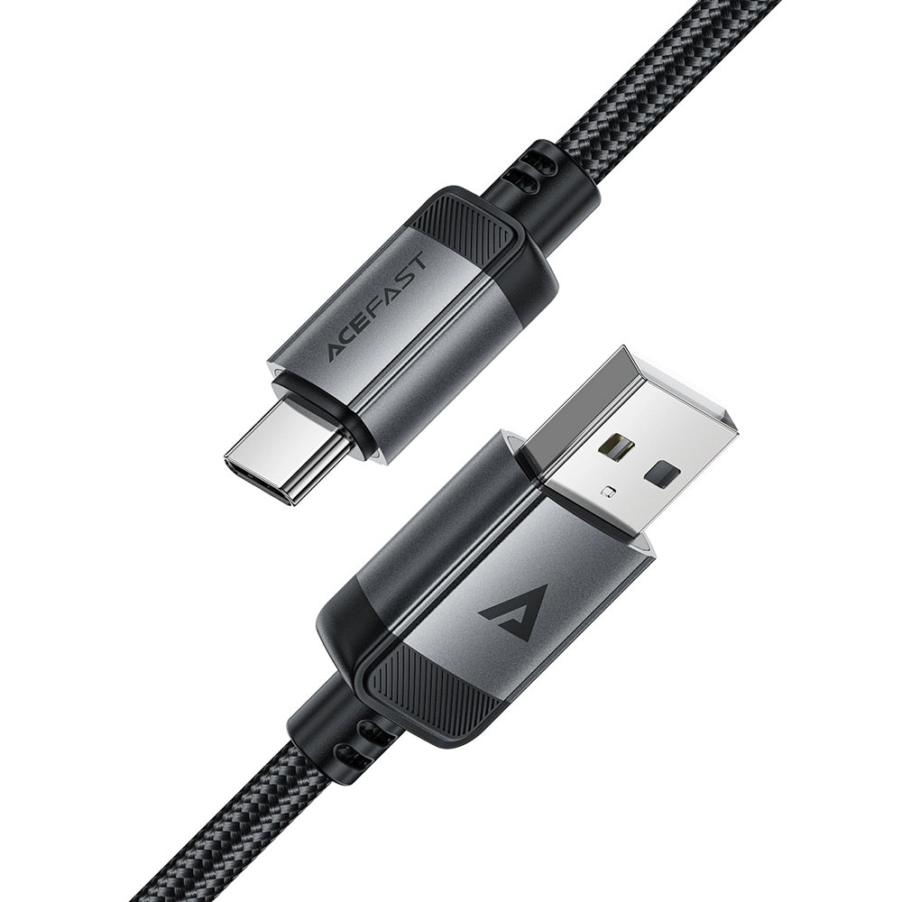 Кабел за данни и зареждане USB-A - USB-C Acefast C20-04, 18W, 1.2m, Черен