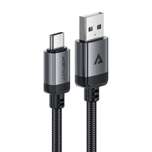 Кабел за данни и зареждане USB-A - USB-C Acefast C20-04, 18W, 1.2m, Черен