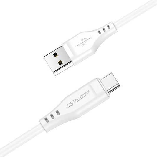 Кабел за данни и зареждане USB-A - USB-C Acefast C3-03, 60W, 1.2m, Бял