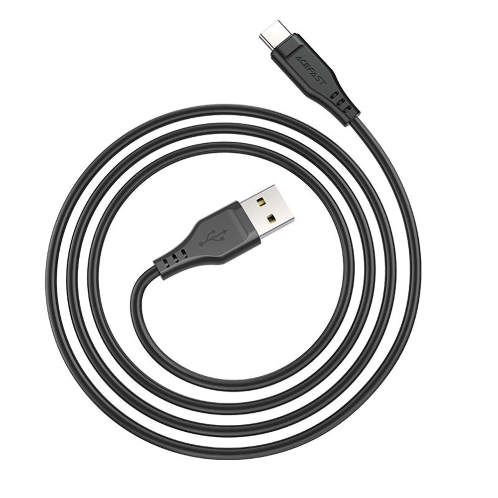 Кабел за данни и зареждане USB-A - USB-C Acefast C3-03, 60W, 1.2m, Бял