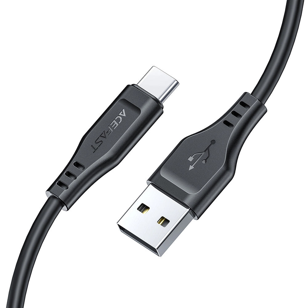 Кабел за данни и зареждане USB-A - USB-C Acefast C3-03, 60W, 1.2m, Бял