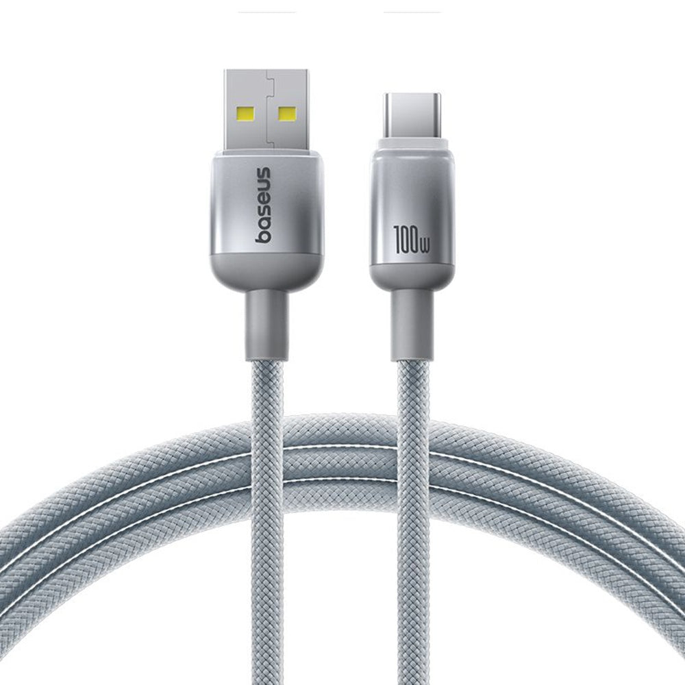 Кабел за данни и зареждане USB-A - USB-C Baseus Discolor, 100W, 1m, Сребрист E0420803