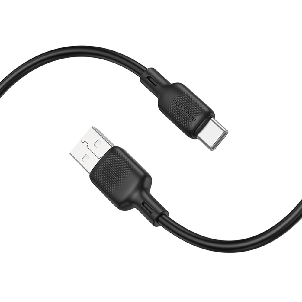 USB-A to USB-C Data and Charging Cable Borofone BX113 Lenny, 18W, 2m, Black