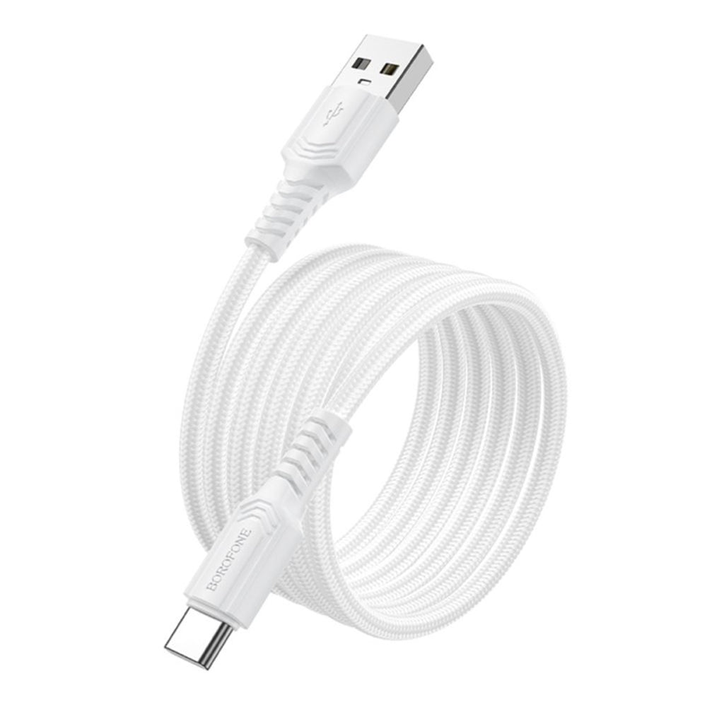 Кабел за данни и зареждане USB-A - USB-C Borofone BX116 Certain, 18W, 1m, Черен