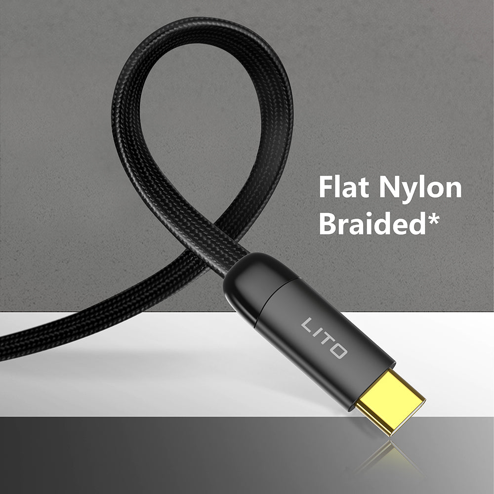Кабел за данни и зареждане USB-A - USB-C Lito LD11C, 18W, 1m, Черен