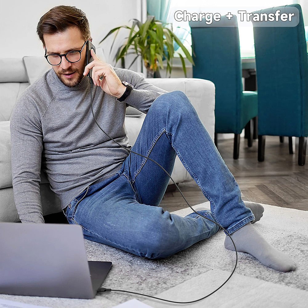 Кабел за данни и зареждане USB-A - USB-C Lito LD14, 60W, 1m, Черен