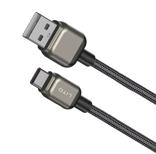 Кабел за данни и зареждане USB-A - USB-C Lito LD17, 18W, 1m, Черен