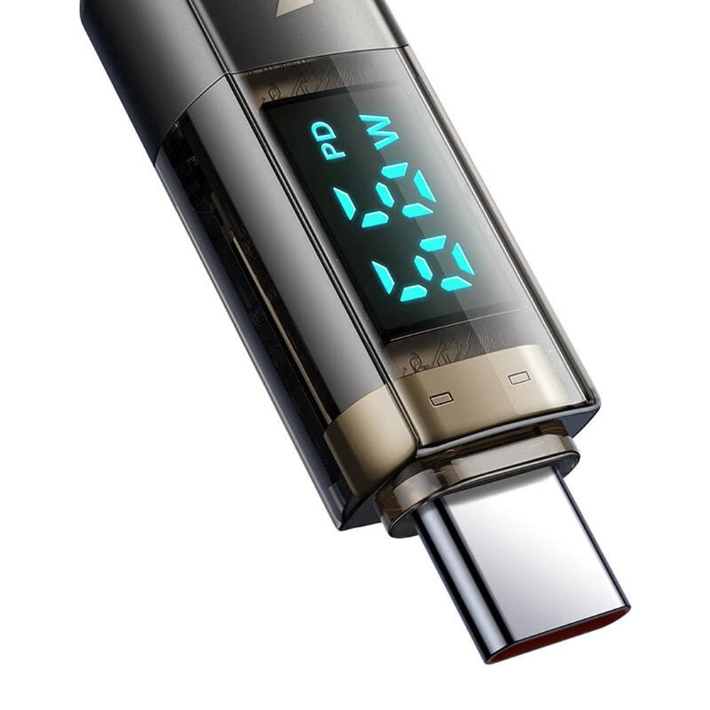 Кабел за данни и зареждане USB-A - USB-C McDodo CA-3630 Display Auto Power Off, 66W, 1.2m, Черен