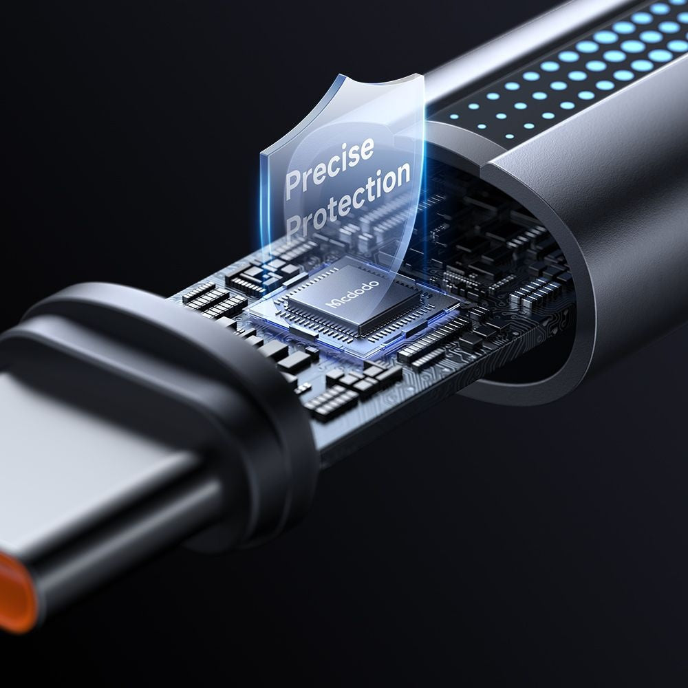 Кабел за данни и зареждане USB-A - USB-C McDodo CA-5180, 100W, 1.2m, Черен
